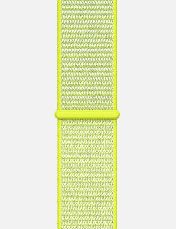 Nylon Velcro Sport Loop Apple Watch Strap Marathon Yellow
