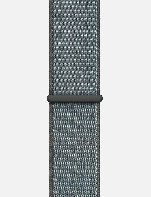 Nylon Velcro Sport Loop Apple Watch Strap Moonstone Grey