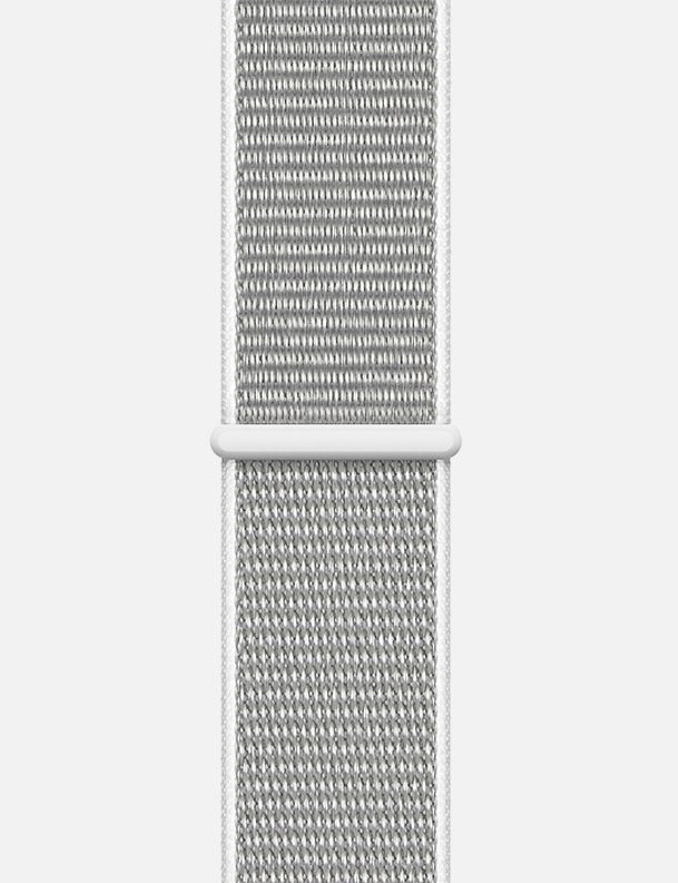 Nylon Velcro Sport Loop Apple Watch Strap White and Grey