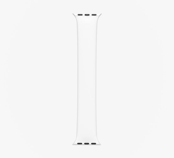 Silicone Solo Loop Apple Watch White Straight