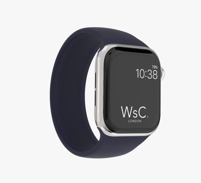 Silicone Solo Loop Apple Watch Blue