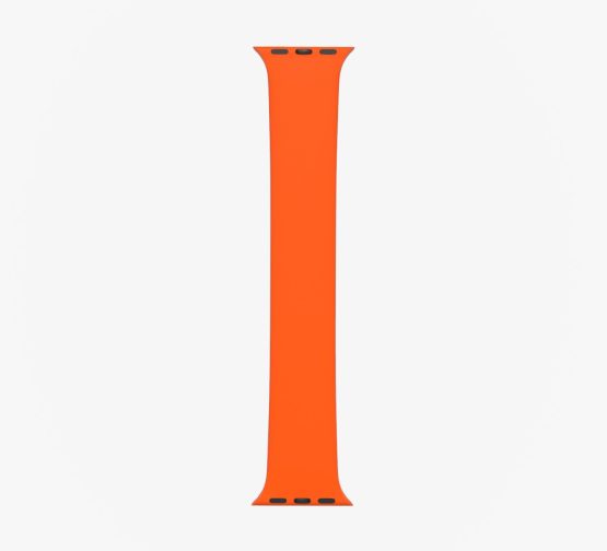 Silicone Solo Loop Apple Watch Orange Straight