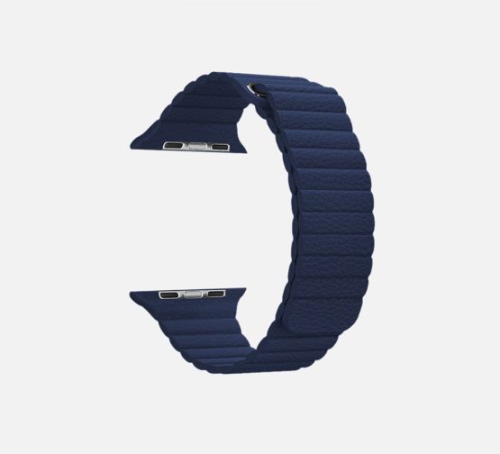WsC Leather Loop Strap Blue Round