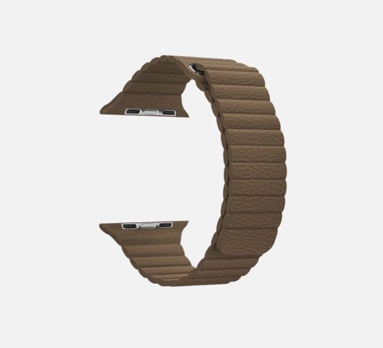 WsC Leather Loop Strap Brown Round