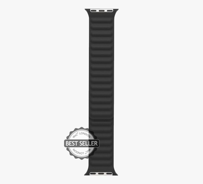 BLACK LEATHER LINK STRAIGHT
