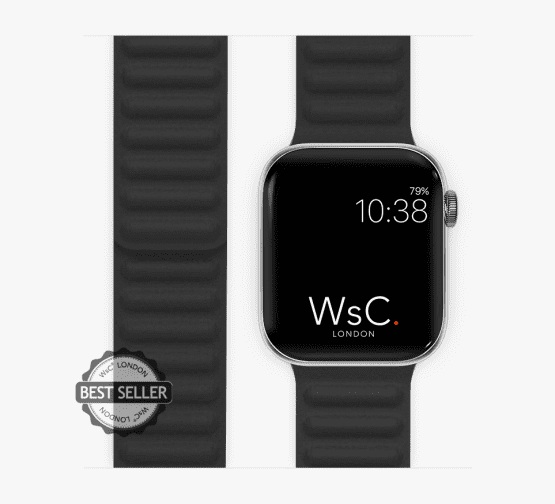 BLACK TWO PIECES WITH FACE LEATHER LINK
