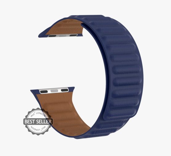BLUE LEATHER LINK BLUE ROUND