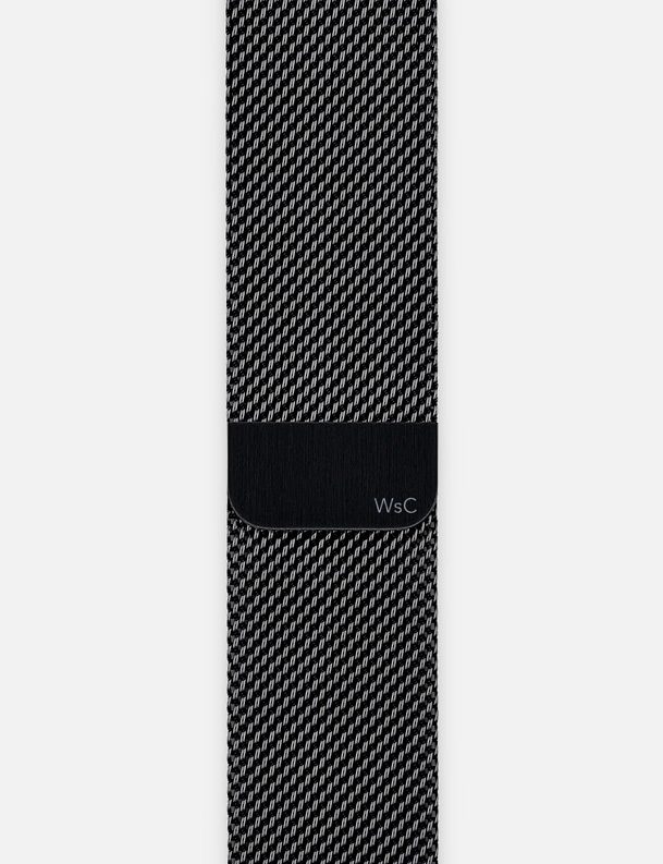 Black WsC Mesh Loop Apple Watch Straps Without Face