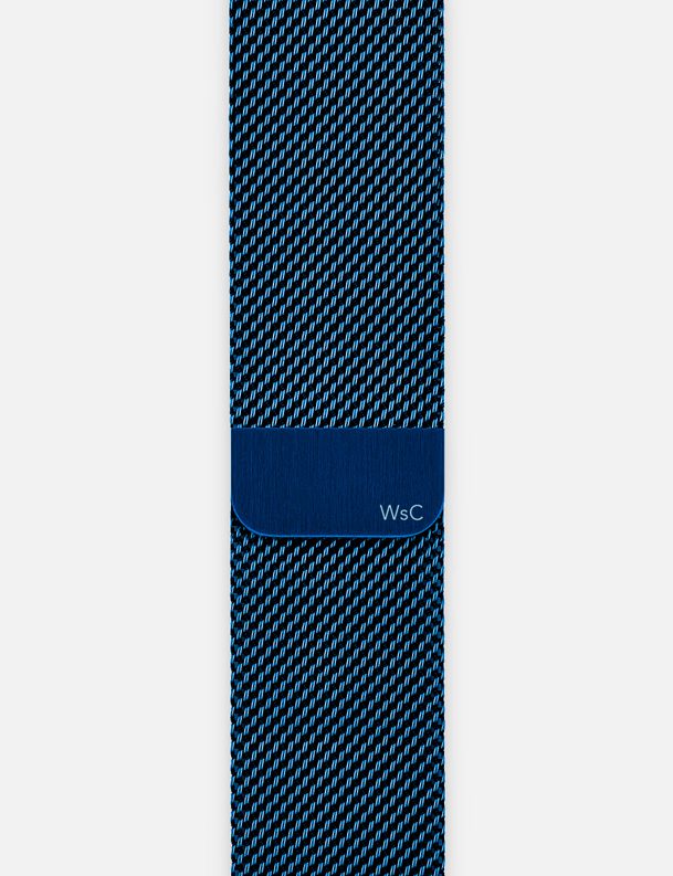 Cosmic Blue WsC Mesh Loop Apple Watch Straps Without Face