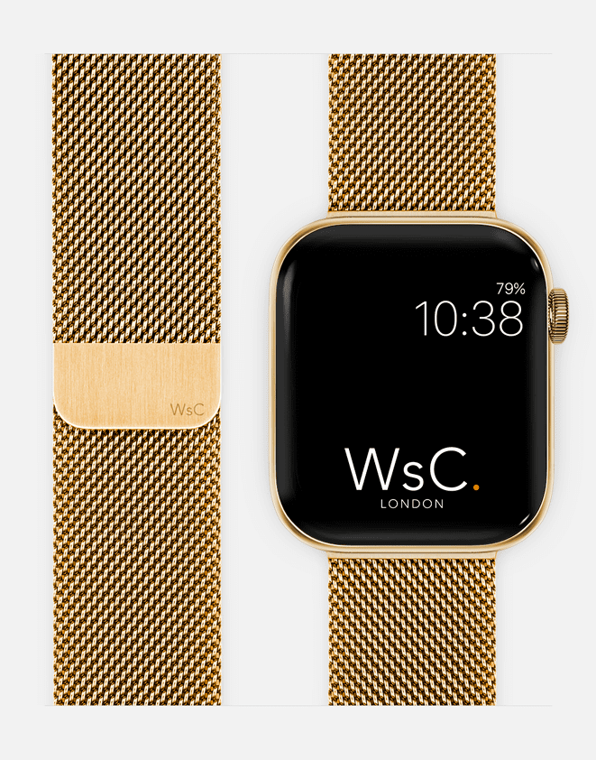 WsC Mesh Loop Blue With Gold