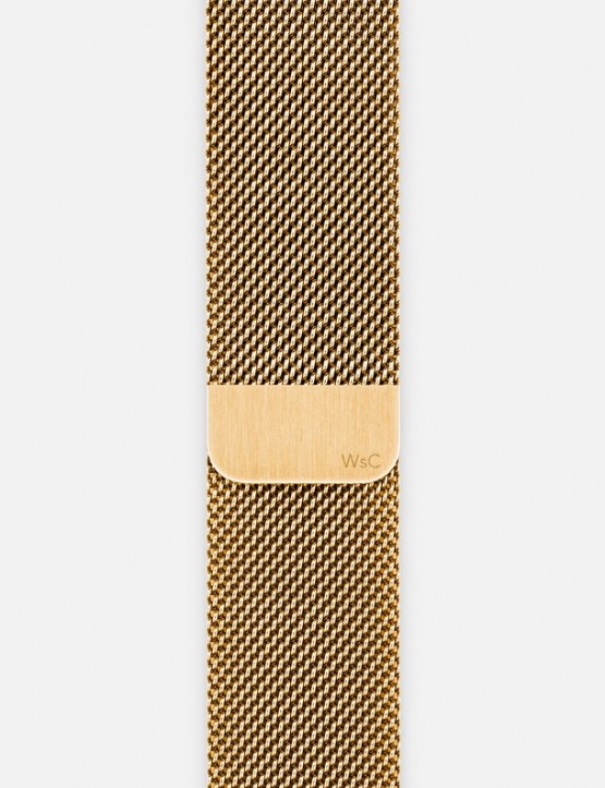 Gold WsC Mesh Loop Apple Watch Straps Without Face