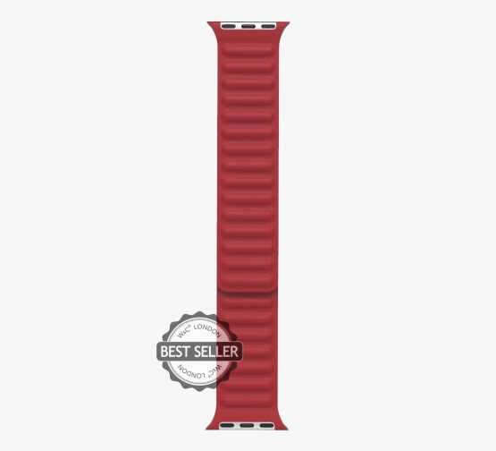 RED LEATHER LINK STRAIGHT