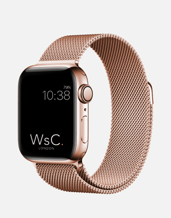 WsC Mesh Loop Rose Gold With Face Curved