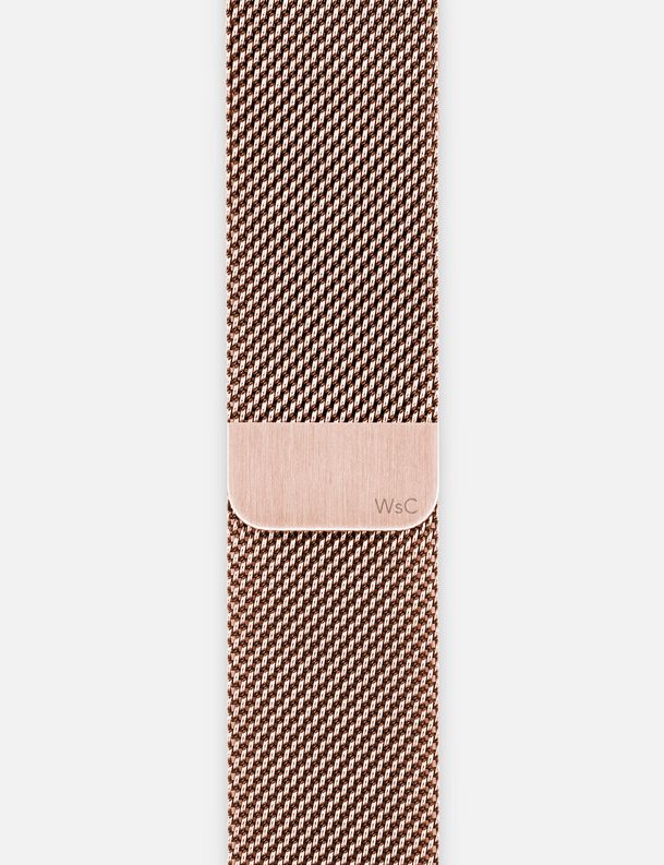 Rose Gold WsC Mesh Loop Apple Watch Straps Without Face