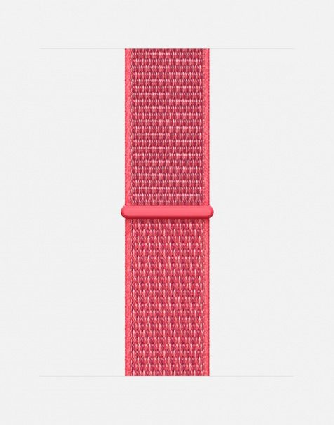 Apple Watch Sport Loop Flamingo Pink Close Up