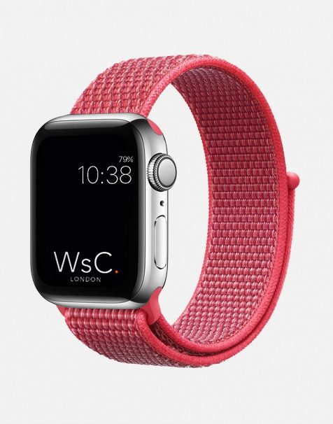 Apple Watch Sport Loop Flamingo Pink Round