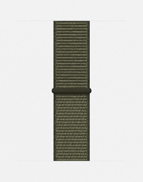 Apple Watch Sport Loop Khaki Green Close Up
