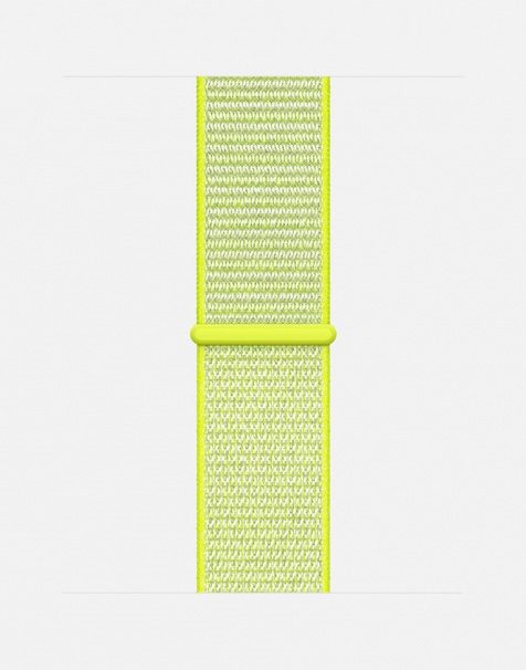 Apple Watch Sport Loop Marathon Yellow Close Up