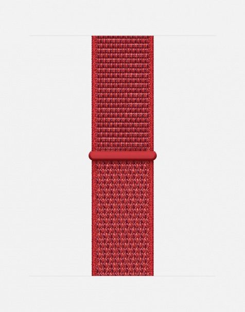 Apple Watch Sport Loop Red Close Up