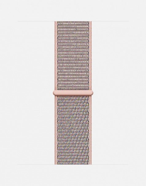 Apple Watch Sport Loop Sand Pink Close Up