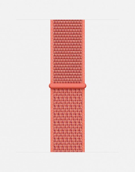 Apple Watch Sport Loop Tangerine Close Up