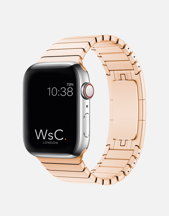 Rose Gold Apple Watch Link Bracelet Curved