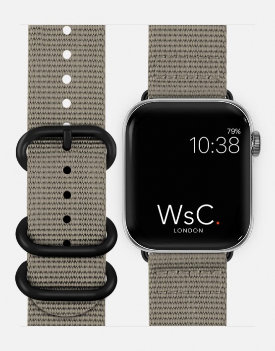 NATO Apple Watch Strap Mountain Grey