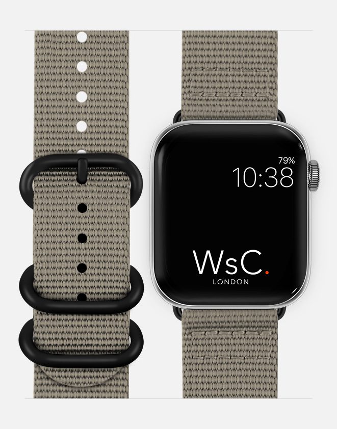 NATO Apple Watch Strap Mountain Grey