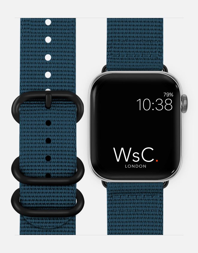 NATO Apple Watch Strap Ocean Blue