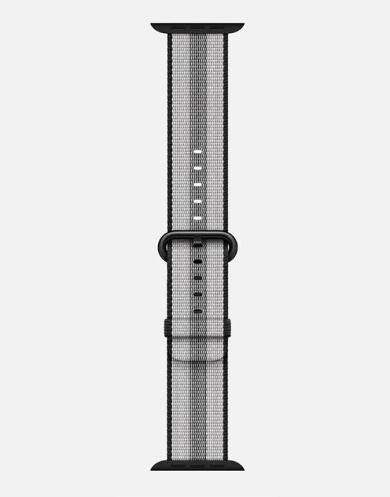 Woven Nylon Long Black and Grey Stripe