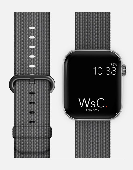 Woven Nylon With Face Black and Grey