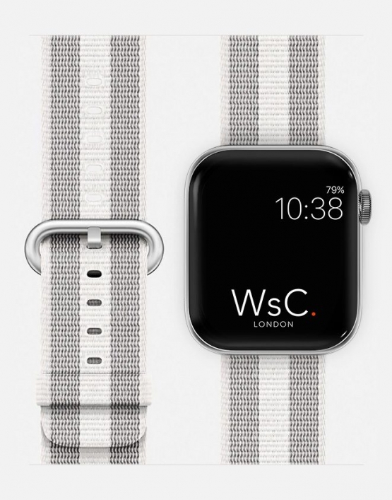 Woven Nylon With Face White Grey