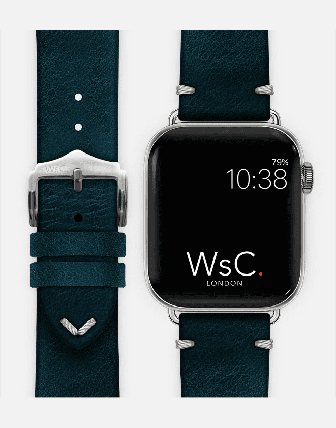 Blue Vengeance Strap Face Silver