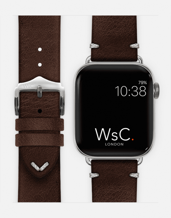 Dark Brown Vengeance Strap Face Silver