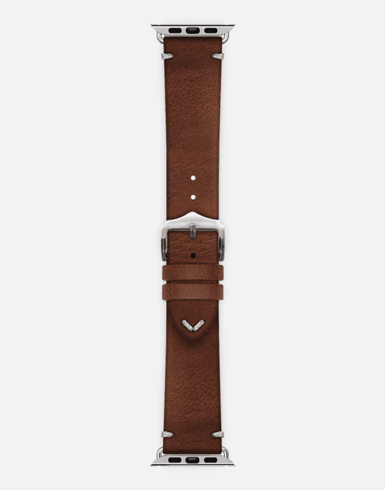 Light Brown Vengeance Strap Long Silver